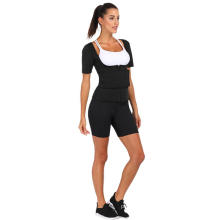 Stretch Black Short Sleeves Neoprene Plus Size Underbust Shapewear Shaping Comfort